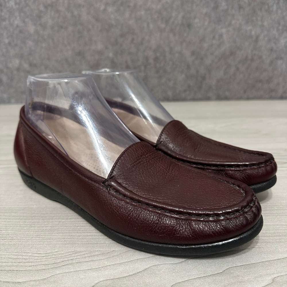 SAS Simplify Loafers Women 8.5 S Antique Wine Leather Comfort‎ Slip On Shoes USA